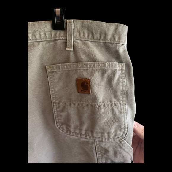 Carhartt Original Fit Carpenter Shorts- Gray/Khaki color. - Picture 4 of 7